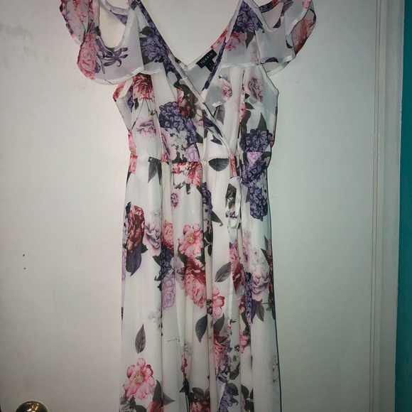 torrid Dresses & Skirts - Torrid Floral Cold Shoulder Chiffon Dress torrid Dresses & Skirts - Torrid Floral Cold Shoulder Chiffon Dress